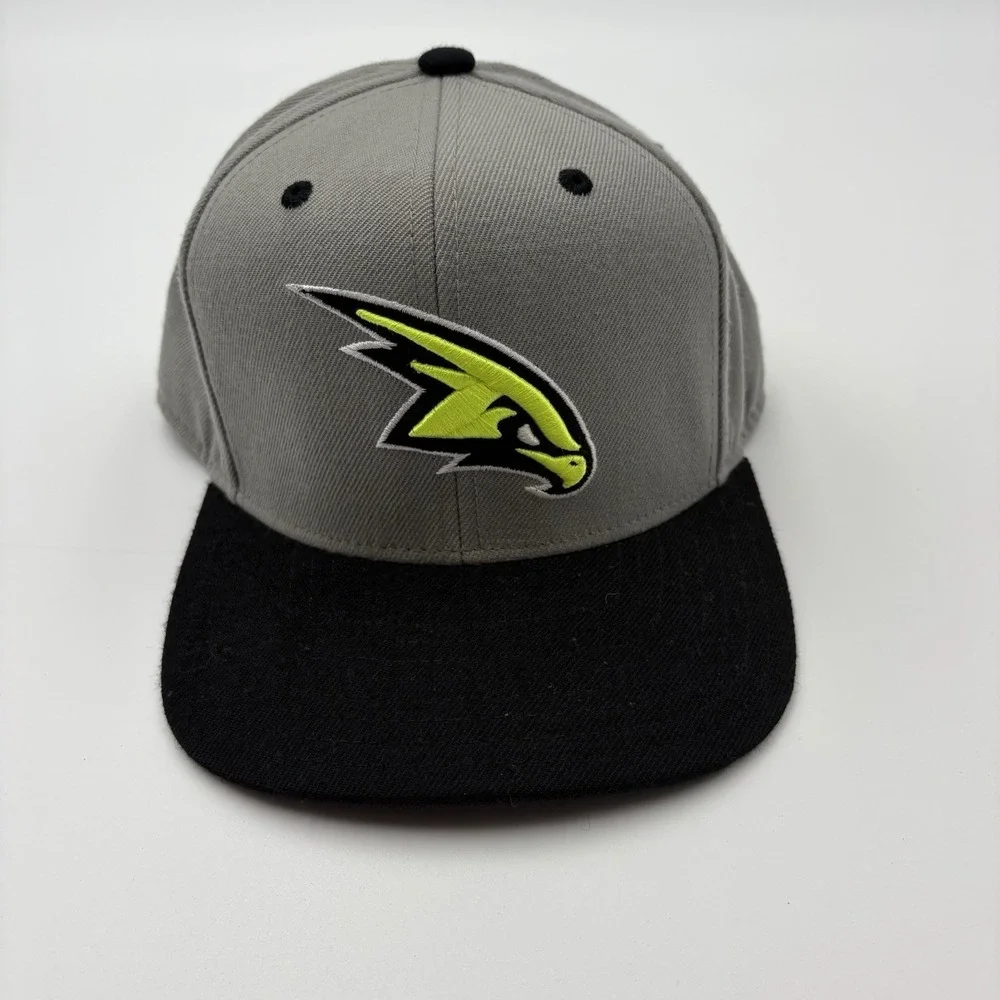Adidas Atlanta Hawks Neon Hawk Logo Snapback Hat Grey Black NBA Cap 2012